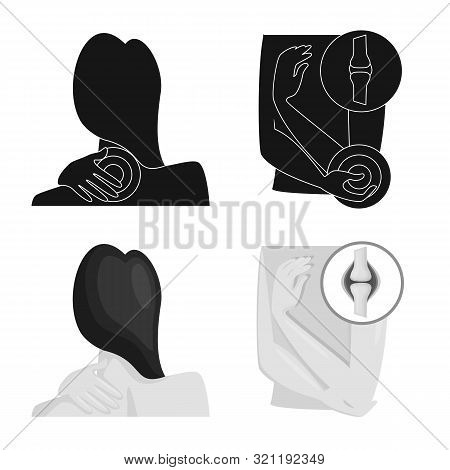 Vector Design Of Hospital And Rendering Symbol. Collection Of Hospital And Help Vector Icon For Stoc
