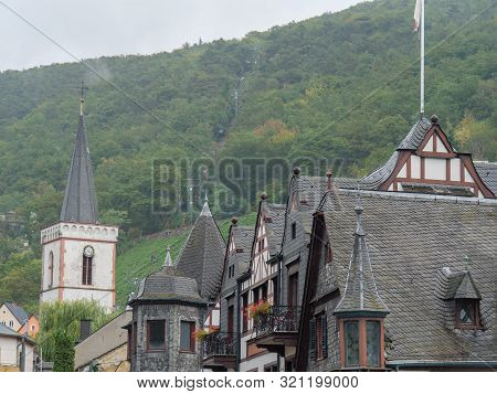 small village at the river rhine in germany