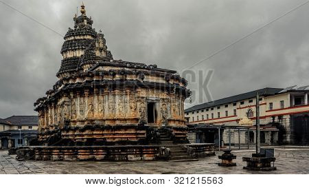 Sharadamba Temple, On The Banks Of The Tanga River, In Springeri.