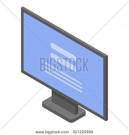 Tft Monitor Icon. Isometric Of Tft Monitor Vector Icon For Web Design Isolated On White Background