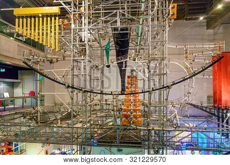 Hong Kong, China - January 20, 2016: Hong Kong Science Museum Interior View. Attraction Emulates Phy