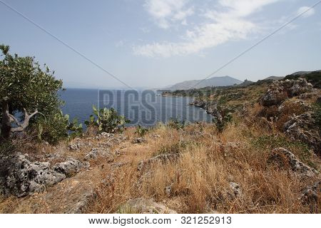 Castellammare Del Golfo, San Vito Lo Capo - June 30th 2016: The Zingaro Nature Reserve, An Italian P