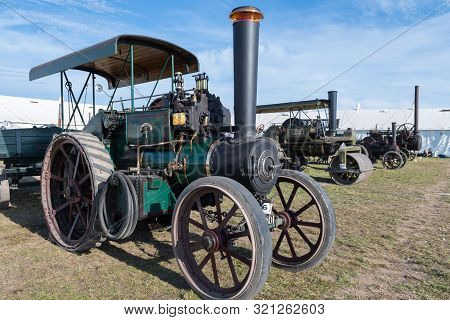 Blandford Forum.dorset.united Kingdom.august 24th 2019.a Ruston And Hornsby Tractione Is On Display 