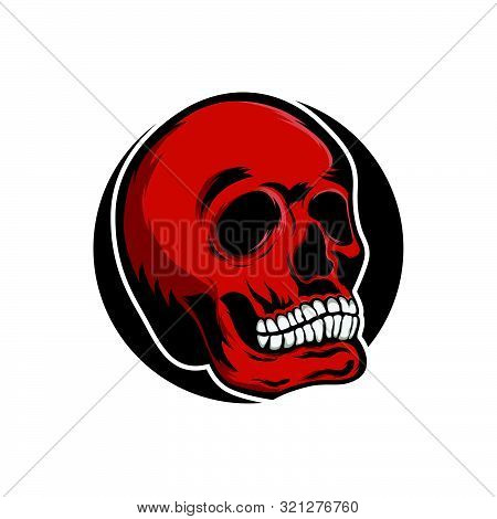 Skull Monocrome Vector Head Illustration Charactres Modern Style On Eps 8