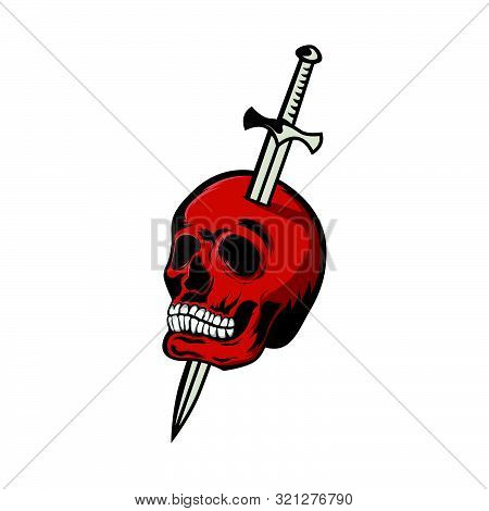 Skull Monocrome Vector Head Illustration Charactres Modern Style On Eps 8