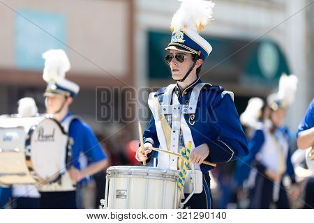 Benton Harbor, Michigan, Usa - May 4, 2019: Blossomtime Festival Grand Floral Parade, Members Of The