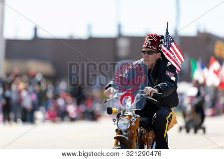 Benton Harbor, Michigan, Usa - May 4, 2019: Blossomtime Festival Grand Floral Parade, Saladin Shrine