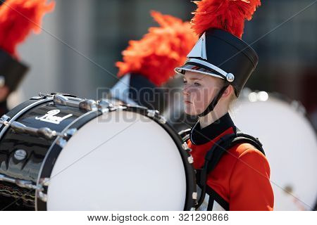 Benton Harbor, Michigan, Usa - May 4, 2019: Blossomtime Festival Grand Floral Parade, Members Of The