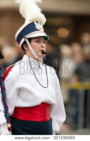 Holland, Michigan, Usa - May 11, 2019: Tulip Time Parade, Members Of The American Legion Band Perfor