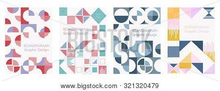 Scandinavian Graphic Design And Geometry Modern Style. Vector Illustration