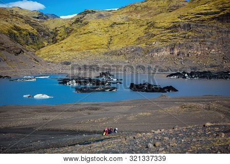 Solheimajokull Glacier In Southern Iceland