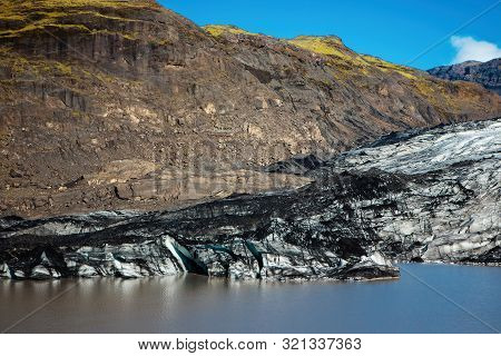 Solheimajokull Glacier In Southern Iceland