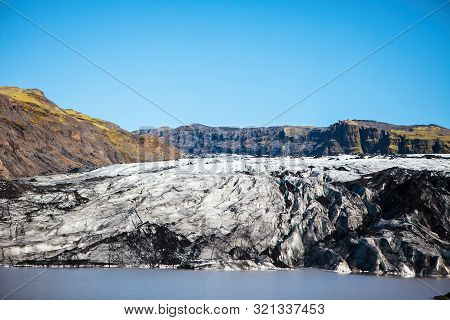 Solheimajokull Glacier In Southern Iceland