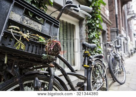 Amsterdam, Holland - July 1, 2017: Amsterdam Is One Of The Most Well Known Bicycle Friendly Cities W