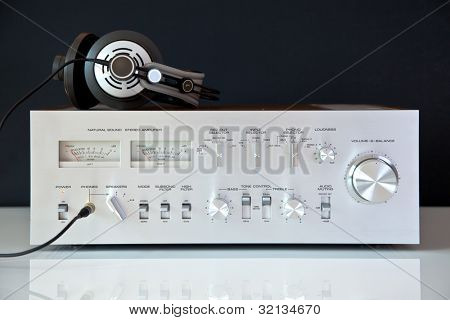 Analoge Signal elektronische Pegelanzeige closeup