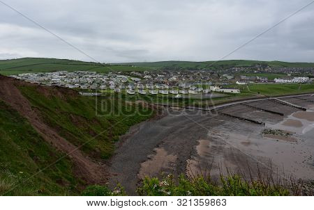 Looking Down At St Bees From The Cliffs Of Fleswick Bay.