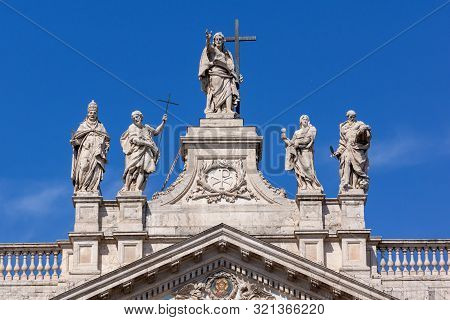 Rome, Italy - June 25, 2017: Basilica Of San Giovanni In Laterano (basilica Di San Giovanni In Later