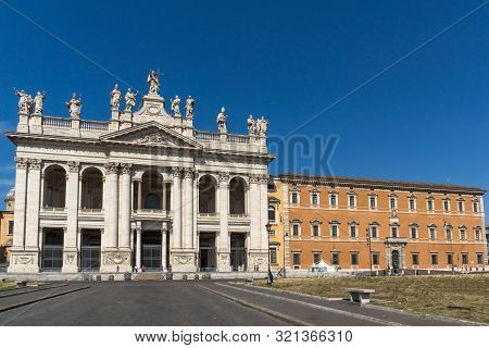 Rome, Italy - June 25, 2017: Basilica Of San Giovanni In Laterano (basilica Di San Giovanni In Later