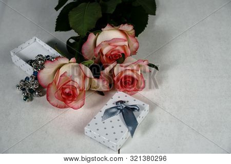 Dolce Vita Rose With Gift Box On White