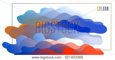 Gradient Fluid Vector Abstract Shape, 3d Color Abstract Background In Modern Trendy Style, Dynamic D