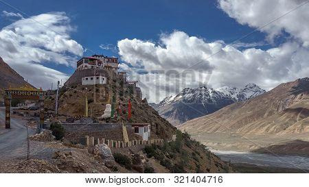 Largest Tibetan Temple Key Gompa Buddhist Monastery In Spiti Valley