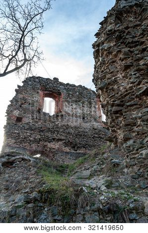 A Wall With A Window From The Soimos Fortress. Built In 1278
