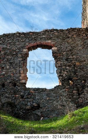 A Wall With A Window From The Soimos Fortress. Built In 1278