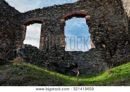 A Wall With A Window From The Soimos Fortress. Built In 1278