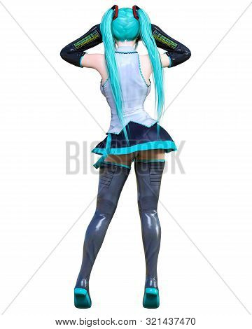3D Comics Cosplay Anime Girl.