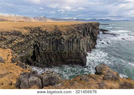 Views Near The Town Of Arnastapi In Iceland