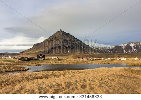 Views Near The Town Of Arnastapi In Iceland