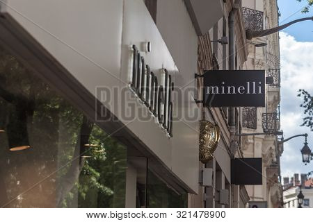 Lyon, France - July 13, 2019: Minelli Logo In Front Of Their Store For Lyon. Part Of Vivarte Group, 