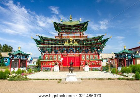 Ivolginsky Datsan Monastery Is The Buddhist Temple Located Near Ulan-ude City In Buryatia, Russia.