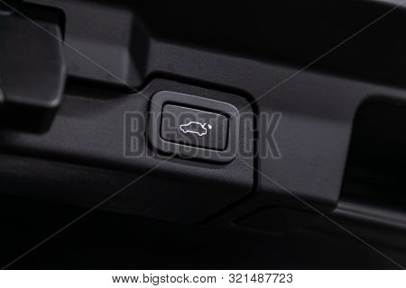 Novosibirsk, Russia - August 24, 2019:  Land Rover Range Rover Evoque,  Close-up Of The Trunk Releas