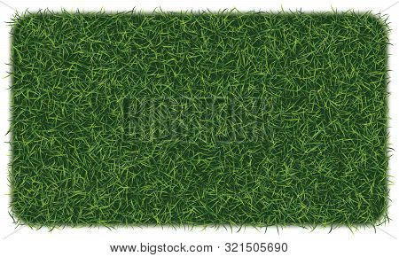 Fake Green Grass Or Astroturf Square Background Isolated