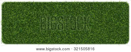 Fake Green Grass Or Astroturf Square Background Isolated