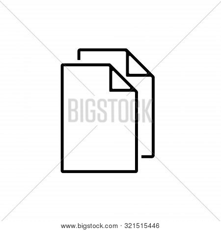 Document Icon, Flat Illustration Of File Copy, Duplicate Sign Symbol – Vector