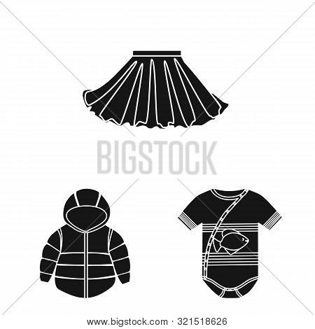 Vector Design Of Little And Cotton Symbol. Collection Of Little And Kid Vector Icon For Stock.