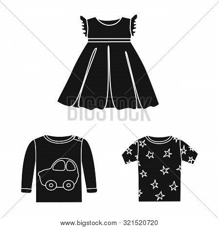 Vector Design Of Little And Cotton Logo. Collection Of Little And Kid Stock Vector Illustration.