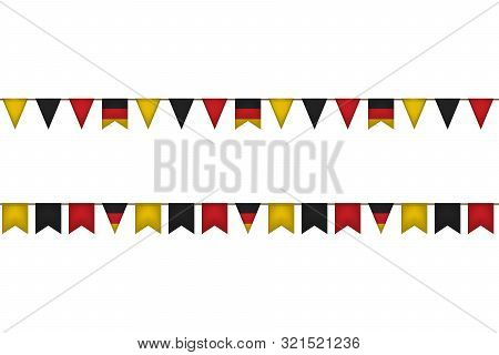 Germany Garland With Flags. Carnaval And Festival Decoration. Vector Illustration.