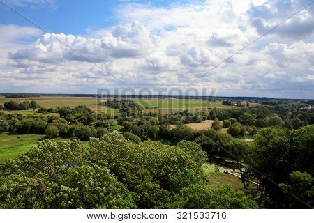 Fields And Meadows Around Small Town Krekenava