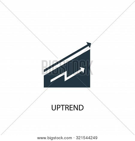 Uptrend Icon. Simple Element Illustration. Uptrend Concept Symbol Design. Can Be Used For Web