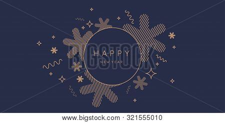 Template To Embed Greetings. Background With The Inscription Happy New Year. Vector Illustration Wit