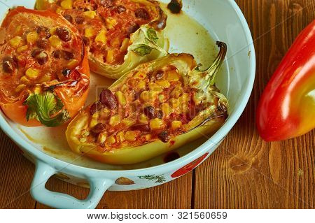 Chili Stuffed Spaghett Ibell Peppers