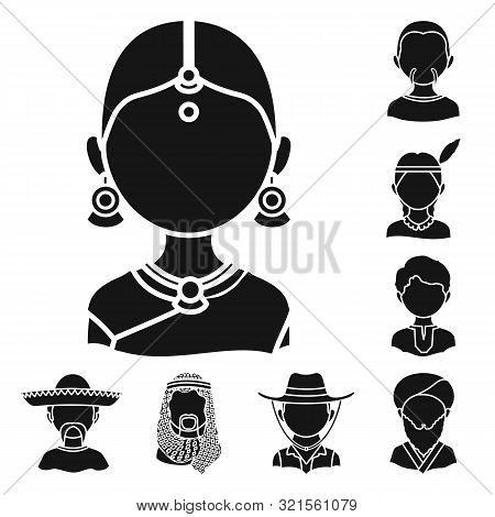 Vector Design Of Person And Culture Logo. Collection Of Person And Race Vector Icon For Stock.