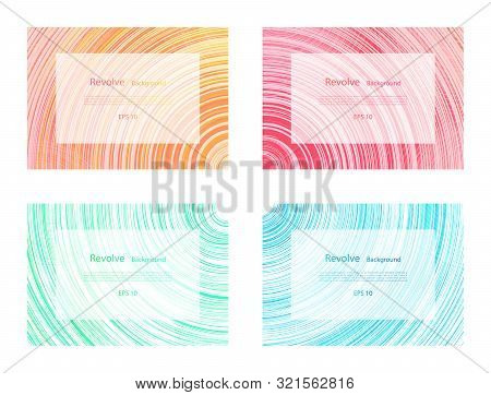 Revolve Background Swirl Colorful Smooth Modern Style And Space For Your Text. Vector Illustration