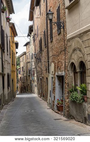 Gambassi Terme, Florence, Tuscany, Italy: Buildings Of The Medieval City. Street