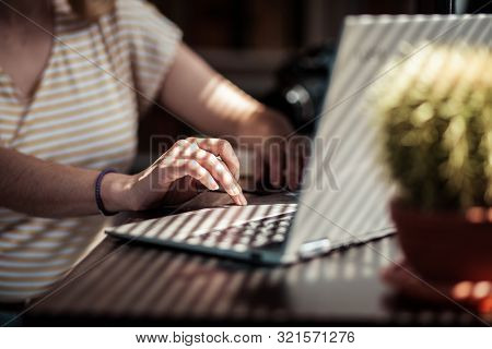 woman working in a home office - social media influence, blogger, vlogger, freedom