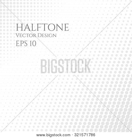 Halftone Art Style Abstract Dots Design Clean Tone. Vector Illustration