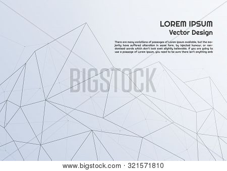 Abstract Polygon Background Structure Line Design Modern Design With Space For Your Text. Vector Ill